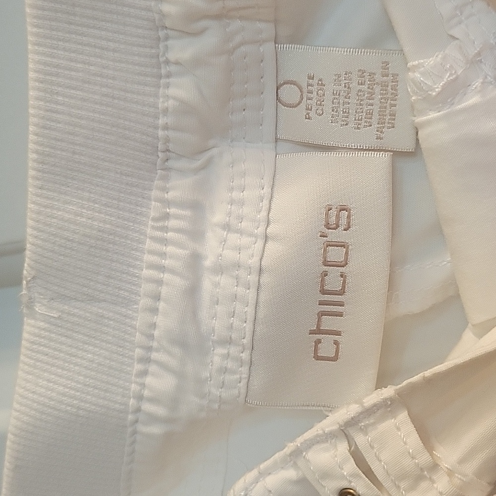 Chicos White Cropped Cargo Pants 6 - Picture 6 of 6
